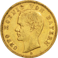 Moneda, Estados alemanes, BAVARIA, Otto, 20 Mark, 1895, Munich, MBC, Oro, KM:920