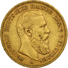 Coin, German States, PRUSSIA, Friedrich III, 20 Mark, 1888, Berlin, EF(40-45)