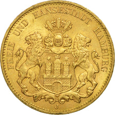 Coin, German States, HAMBURG, 20 Mark, 1913, Hamburg, MS(63), Gold, KM:618