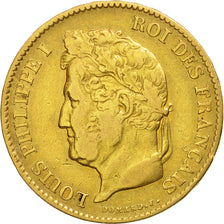 Munten, Frankrijk, Louis-Philippe, 40 Francs, 1834, Paris, ZF, Goud, KM:747.1