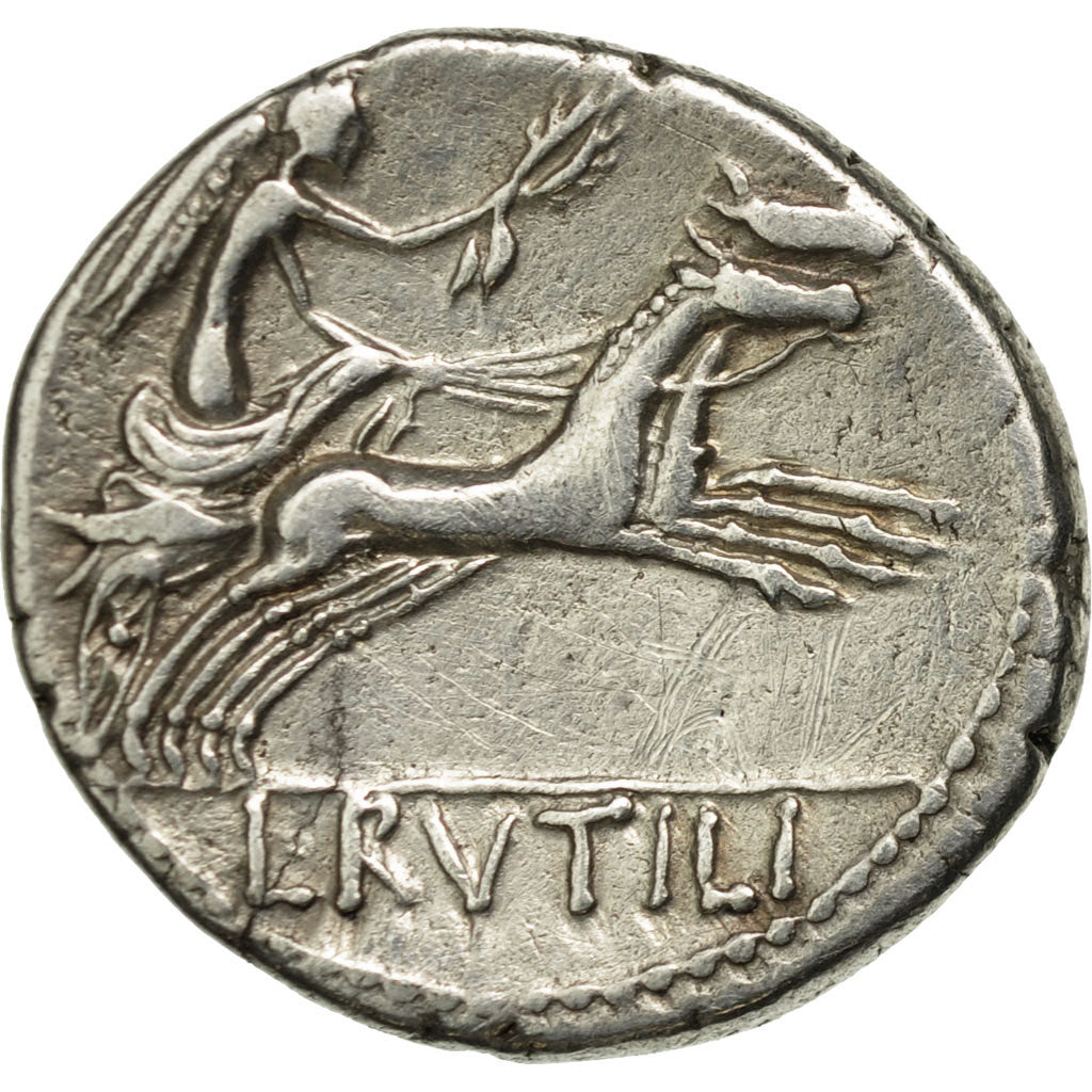 Coin, Rutilia, Denarius, Rome, EF(40-45), Silver, Crawford:387/1