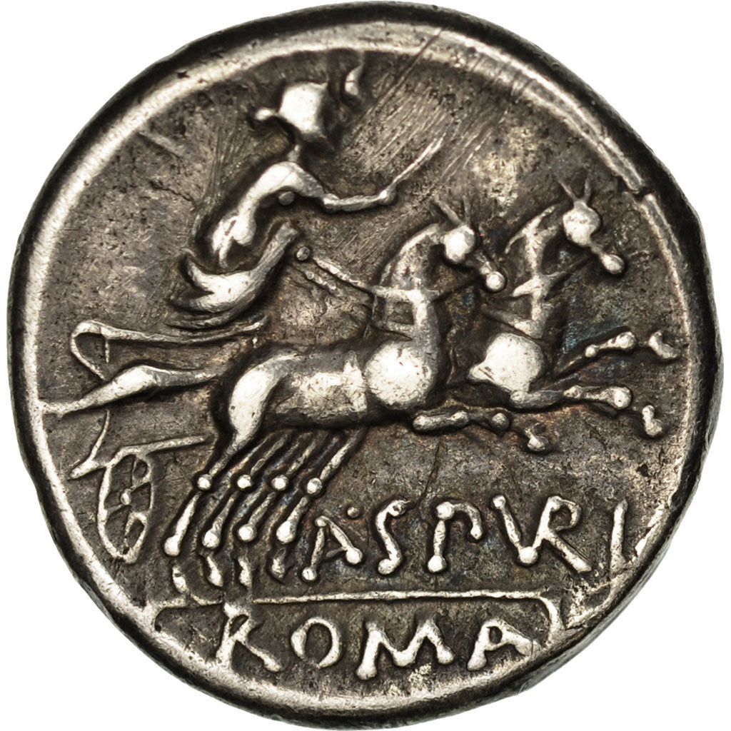 Coin, Spurilia, Denarius, Rome, AU(50-53), Silver, Crawford:230/1