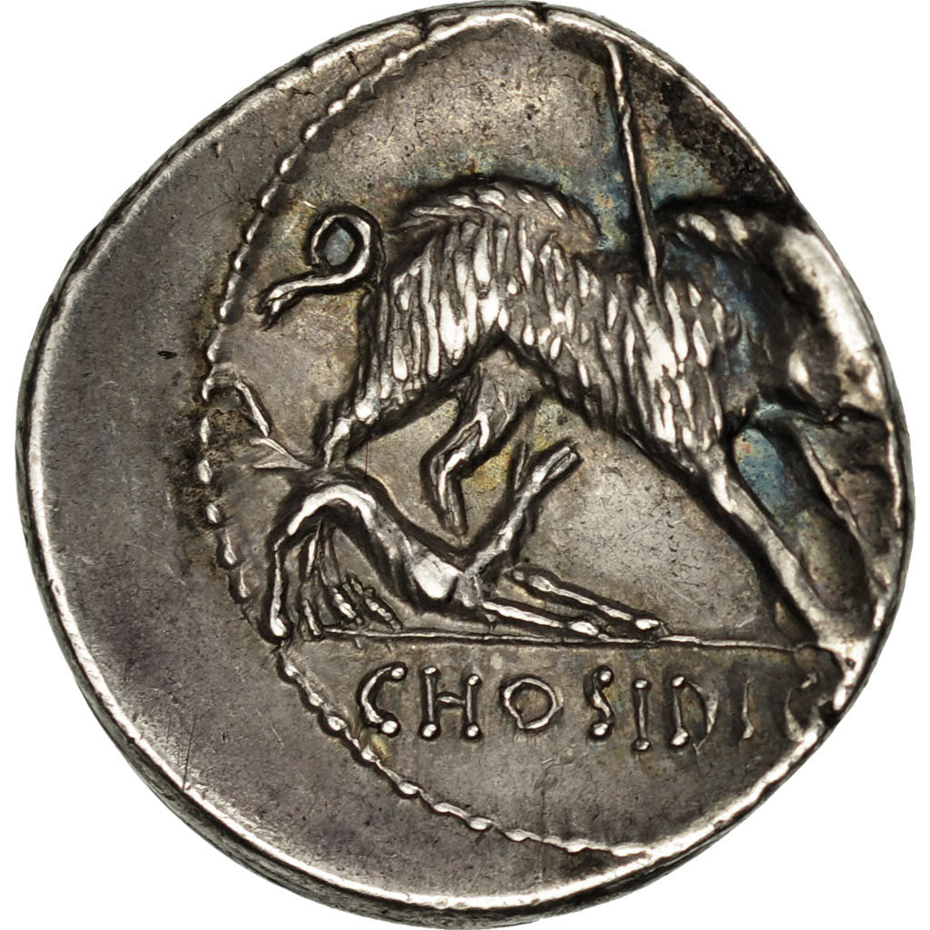Coin, Hosidia, Denarius, Rome, AU(55-58), Silver, Crawford:407/2