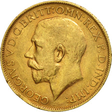 Monnaie, Australie, George V, Sovereign, 1915, Perth, TTB+, Or, KM:29