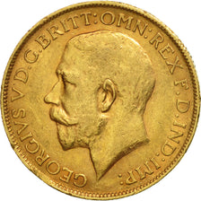 Coin, Australia, George V, Sovereign, 1915, Perth, AU(50-53), Gold, KM:29