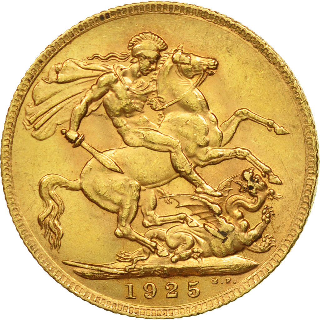 Coin, South Africa, George V, Sovereign, 1925, AU(50-53), Gold, KM:21
