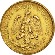 México, 2 Pesos, 1945, Mexico City, EBC, Oro, KM:461