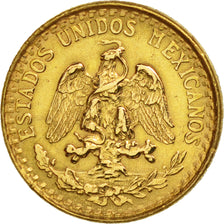 Mexico, 2 Pesos, 1945, Mexico City, AU(55-58), Gold, KM:461