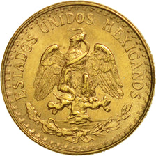 Mexico, 2 Pesos, 1945, Mexico City, MS(60-62), Gold, KM:461