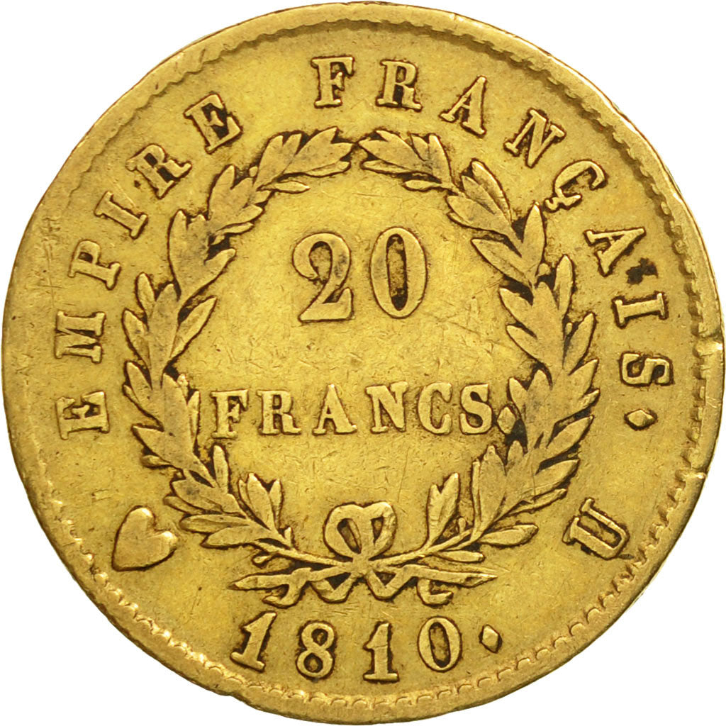 Munten, Frankrijk, Napoléon I, 20 Francs, 1810, Torino, FR+, Goud, KM:695.9