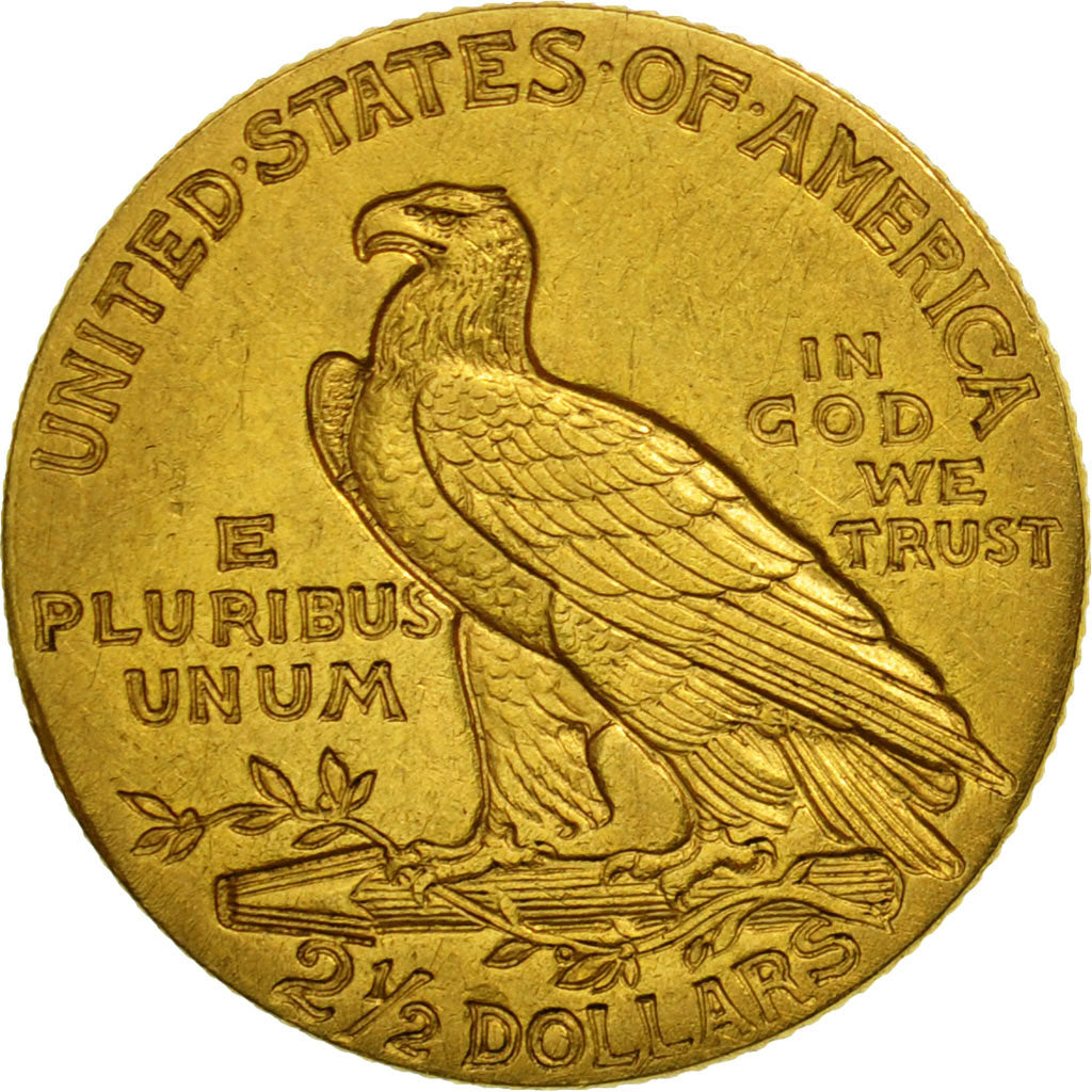 United States, Indian Head, $2.50, 1914, Philadelphia, AU(50-53), Gold, KM:128