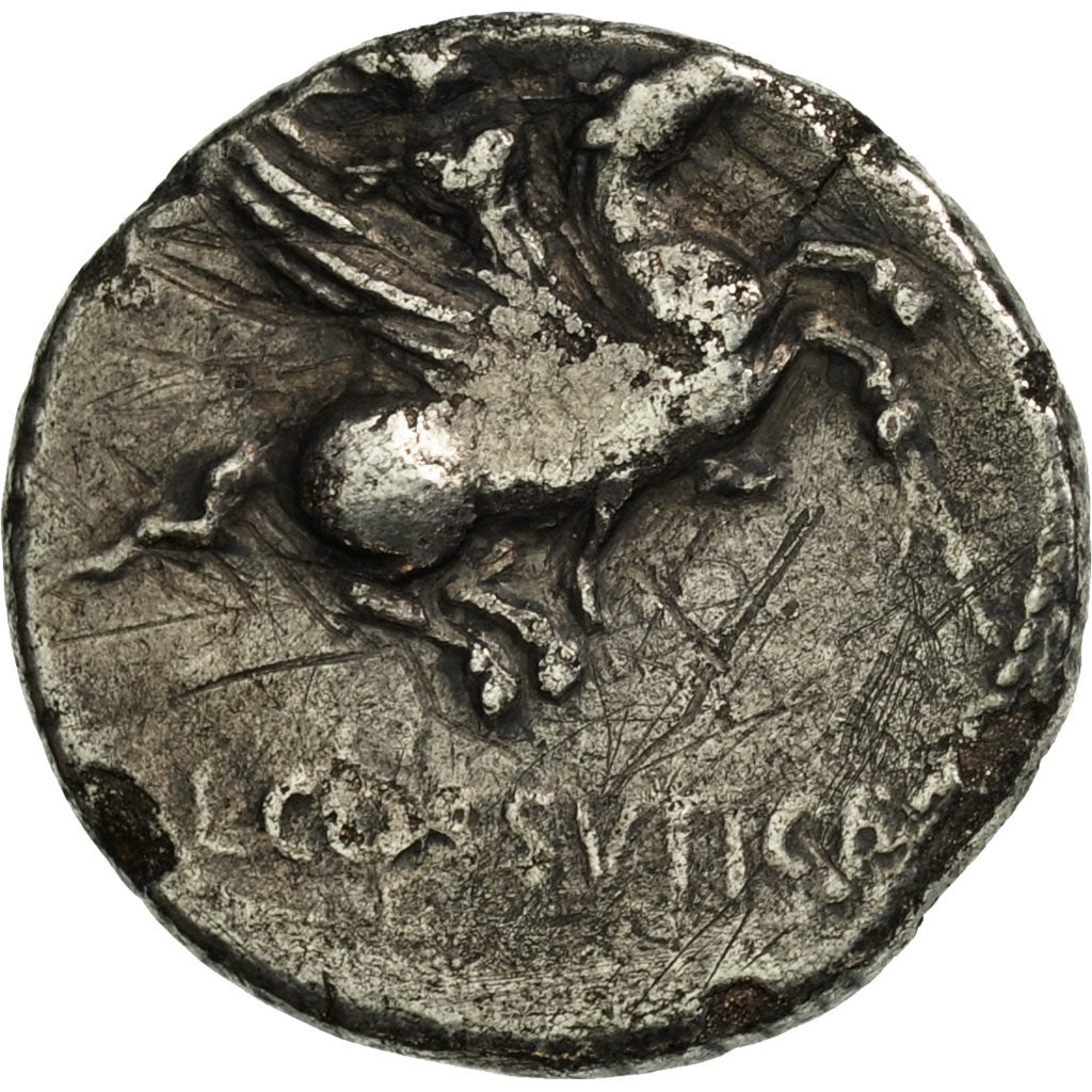 Münze, Cossutia, Denarius, Rome, S+, Silber, Crawford:395/1