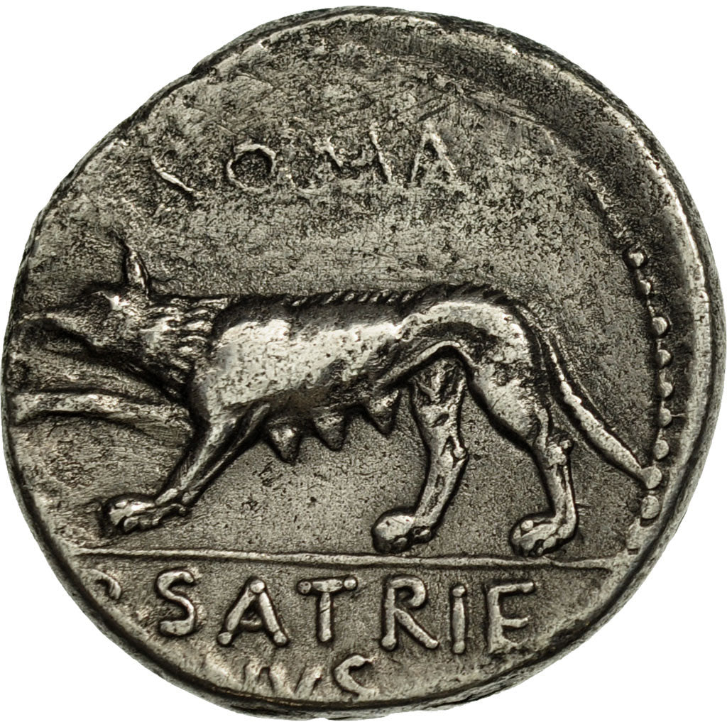 Satriena, Denarius, Rome, SS+, Silber, Crawford:388/1b