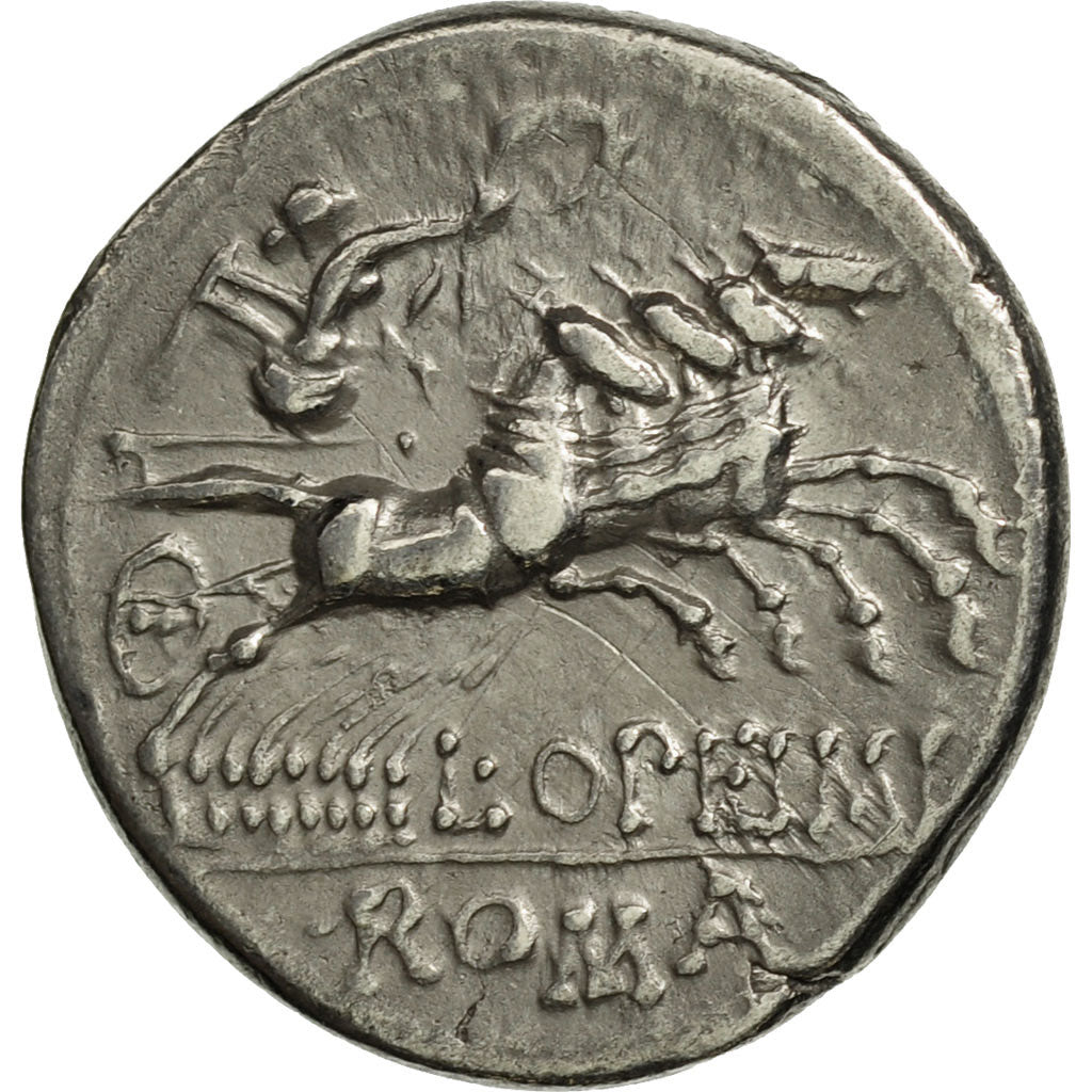 Coin, Opimia, Denarius, Rome, AU(50-53), Silver, Crawford:253/1
