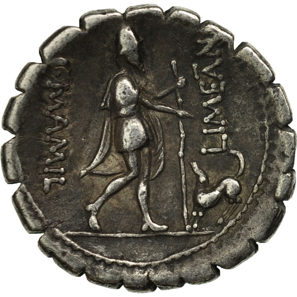 Mamilia, Denarius Serratus, Rome, EF(40-45), Silver, Crawford:362/1