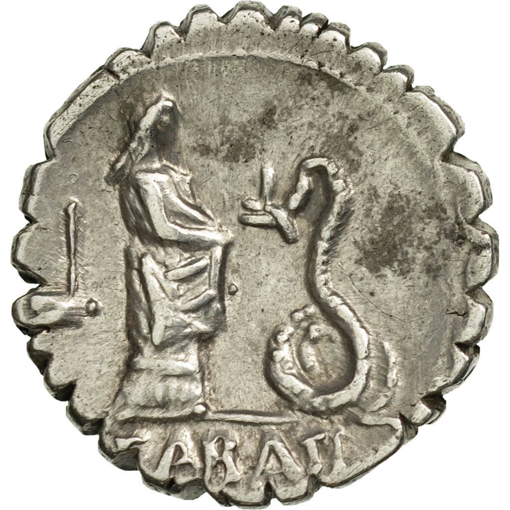 Moneta, Roscia, Denarius Serratus, Rome, SPL-, Argento, Crawford:412/1