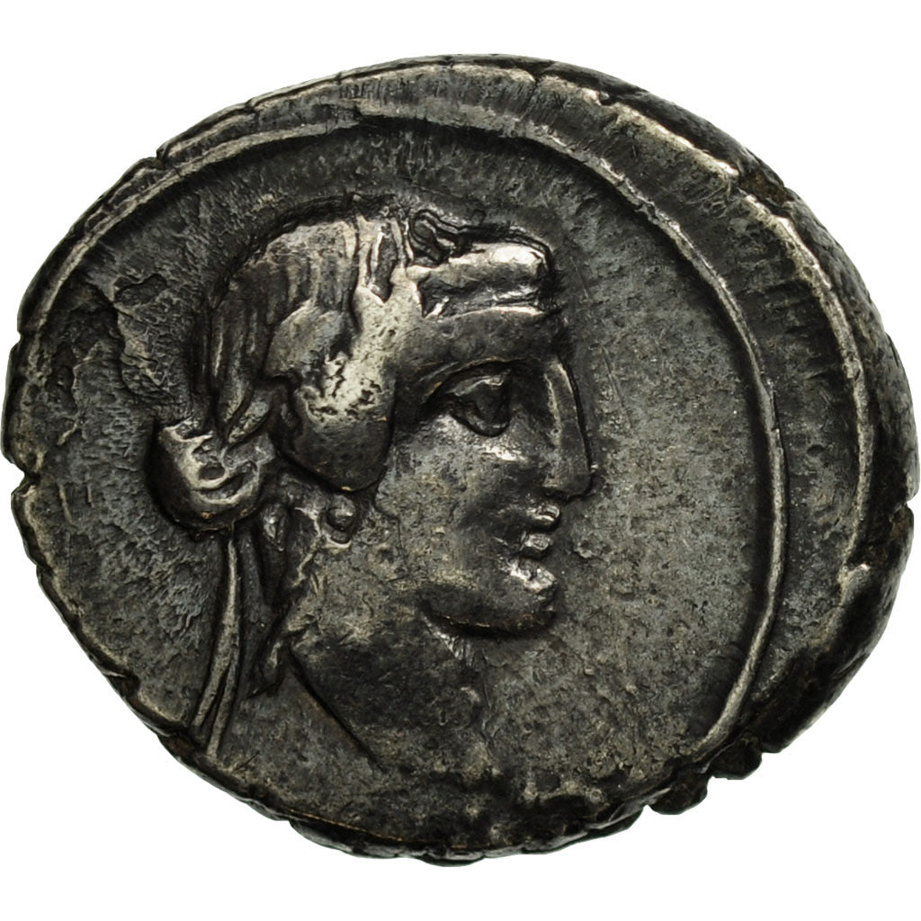 Münze, Titia, Denarius, Rome, SS, Silber, Crawford:341/2