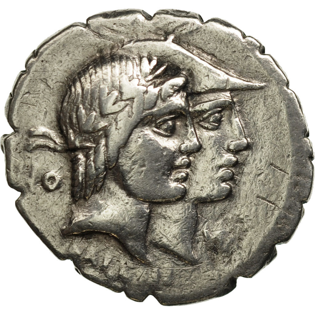 Coin, Fufia, Denarius Serratus, Rome, EF(40-45), Silver, Crawford:403/1