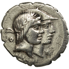 Coin, Fufia, Denarius Serratus, Rome, EF(40-45), Silver, Crawford:403/1