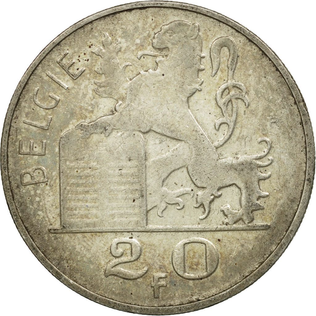 Belgium, 20 Francs, 20 Frank, 1949, EF(40-45), Silver, KM:141.1
