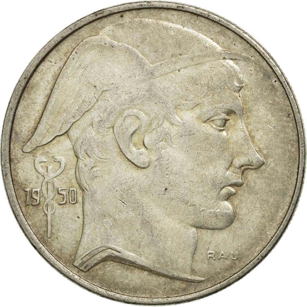 Coin, Belgium, 20 Francs, 20 Frank, 1950, EF(40-45), Silver, KM:140.1