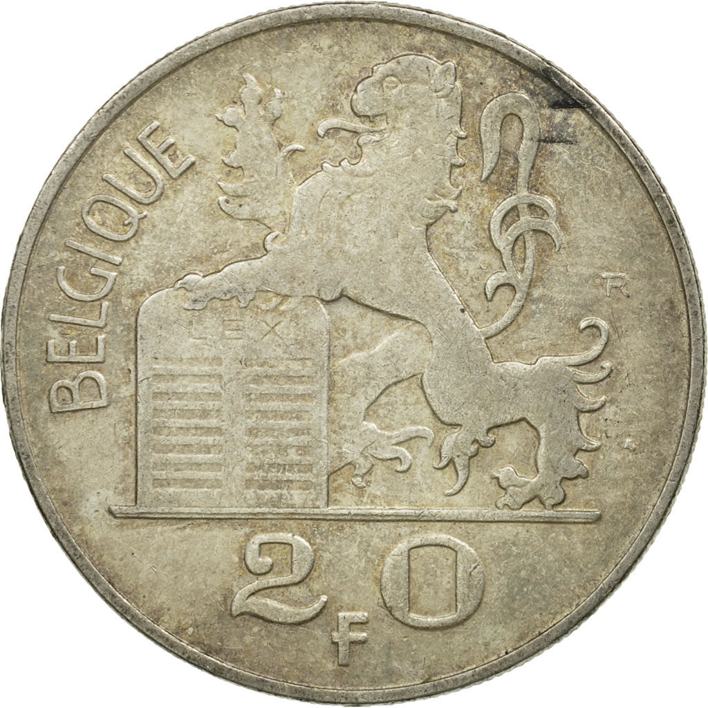 Coin, Belgium, 20 Francs, 20 Frank, 1950, EF(40-45), Silver, KM:140.1