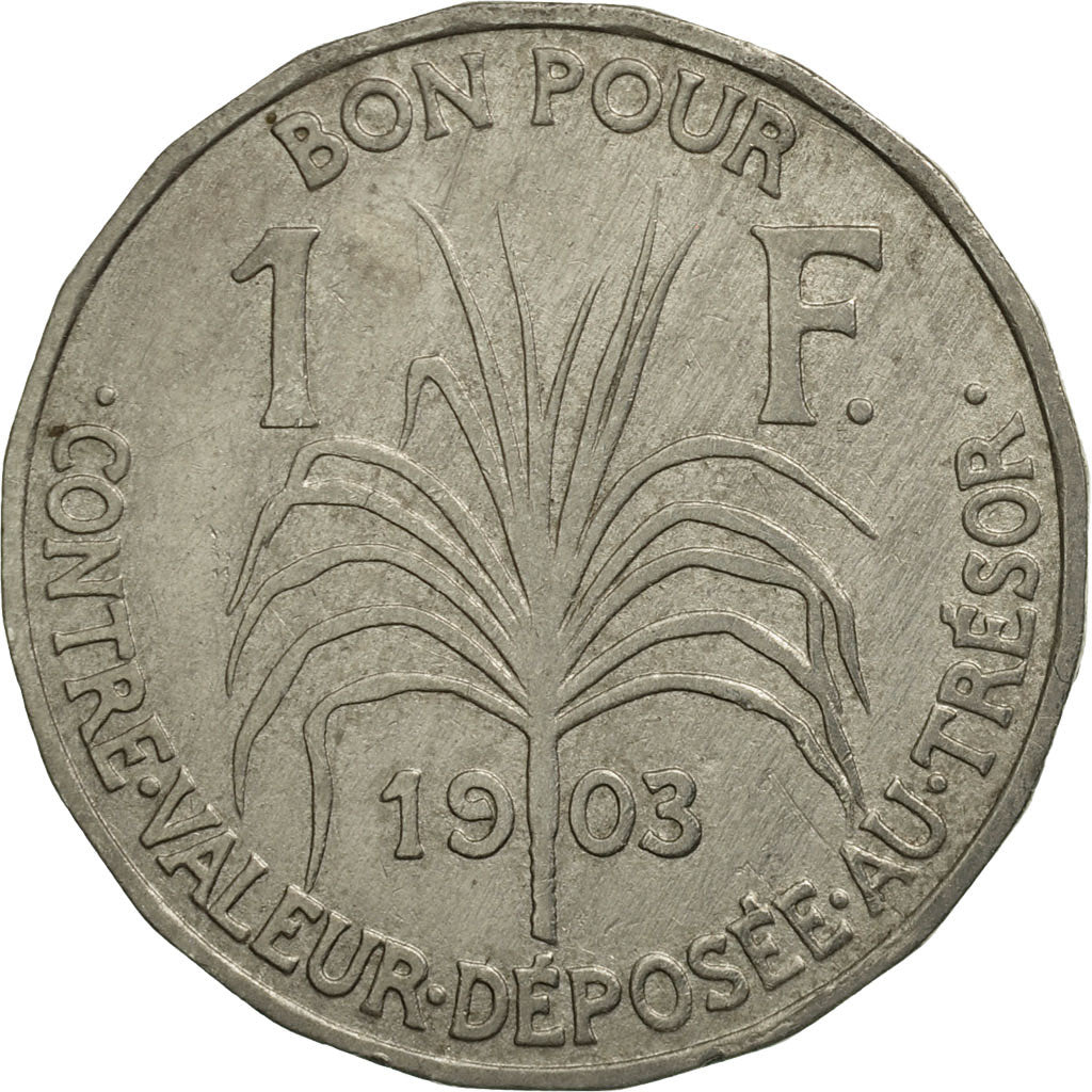 Coin, Guadeloupe, Franc, 1903, EF(40-45), Copper-nickel, KM:46, Lecompte:57