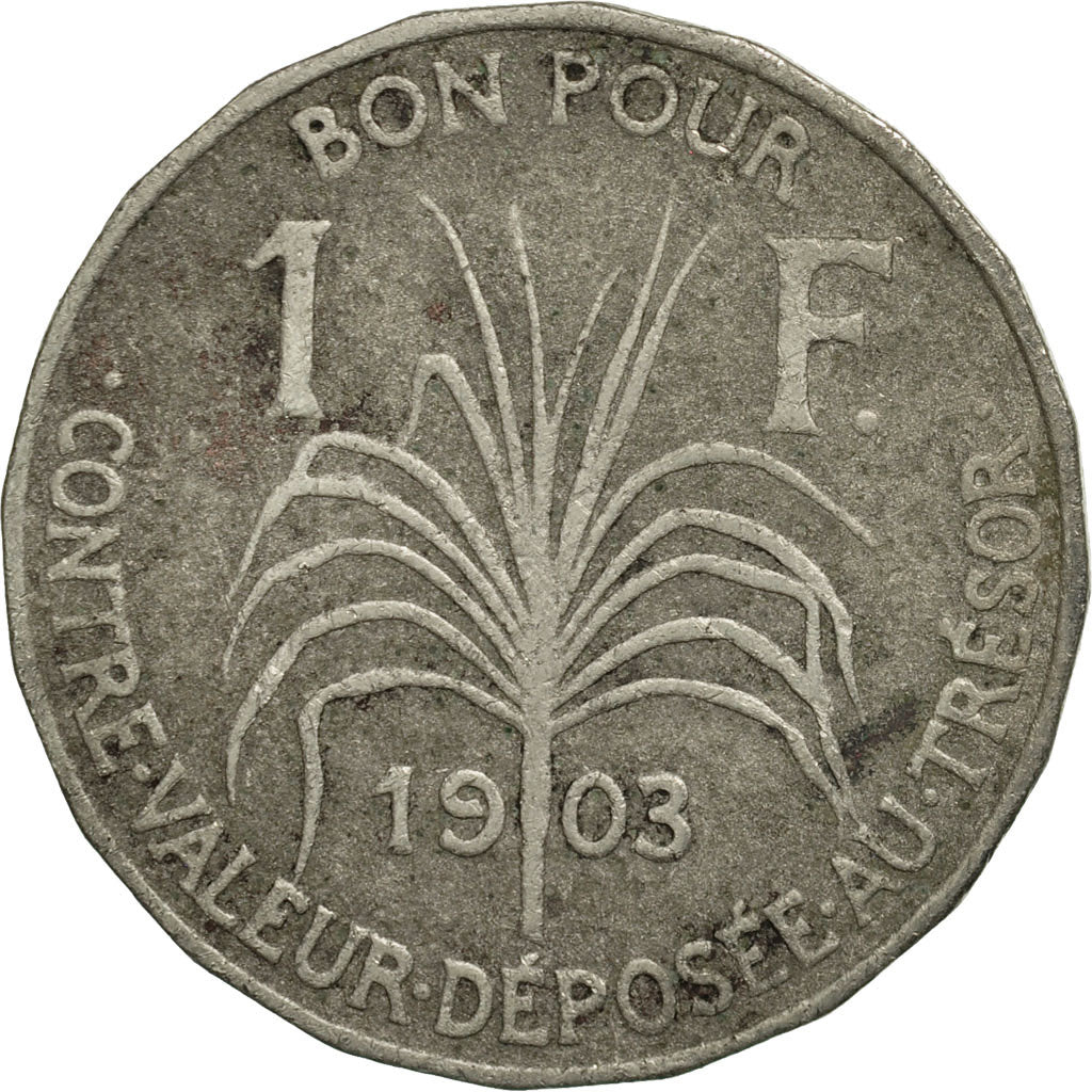 Coin, Guadeloupe, Franc, 1903, EF(40-45), Copper-nickel, KM:46, Lecompte:57