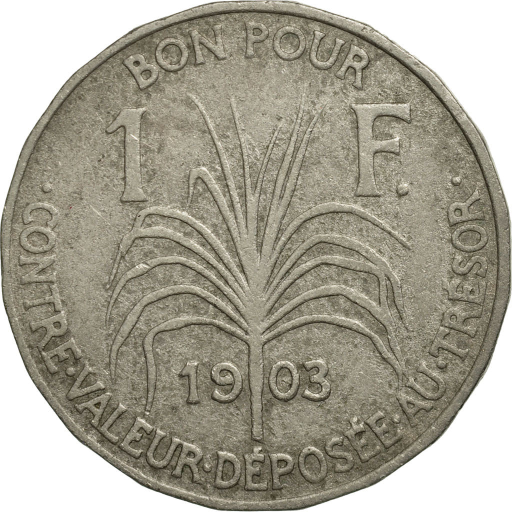 Coin, Guadeloupe, Franc, 1903, VF(30-35), Copper-nickel, KM:46, Lecompte:57