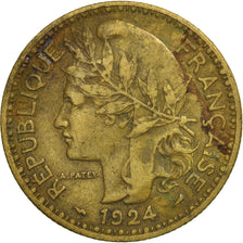 Cameroon, 2 Francs, 1924, Paris, EF(40-45), Aluminum-Bronze, KM:3