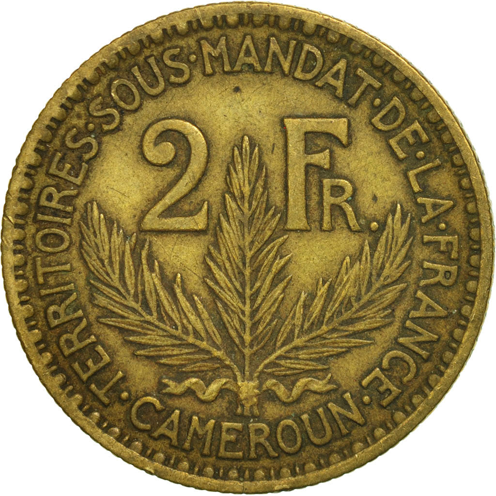 Coin, Cameroon, 2 Francs, 1924, Paris, EF(40-45), Aluminum-Bronze, KM:3