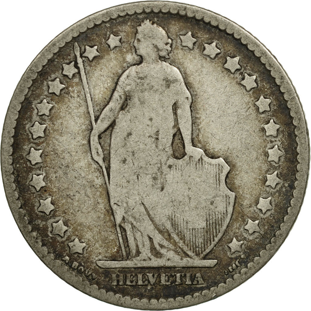 Coin, Switzerland, Franc, 1880, Bern, F(12-15), Silver, KM:24