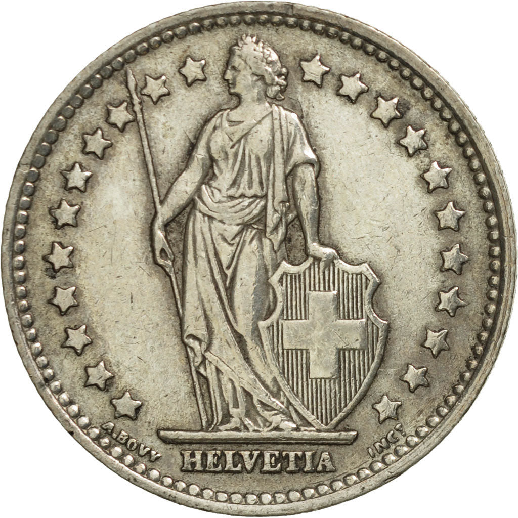 Coin, Switzerland, Franc, 1944, Bern, AU(50-53), Silver, KM:24
