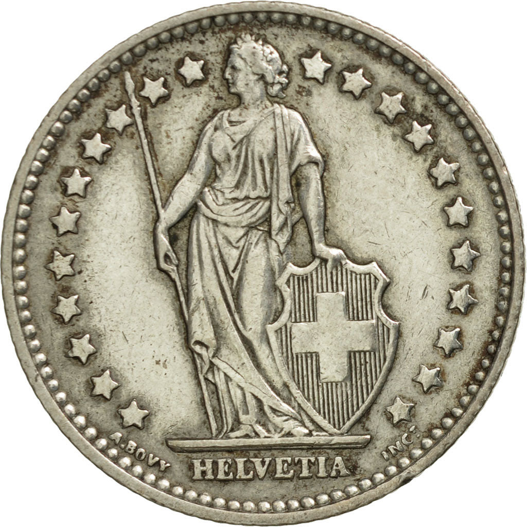 Coin, Switzerland, Franc, 1957, Bern, AU(50-53), Silver, KM:24