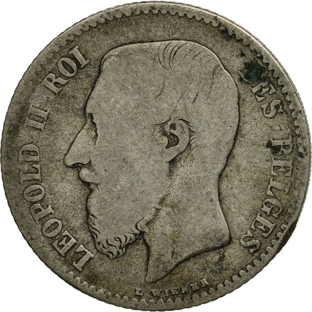 Coin, Belgium, Leopold II, Franc, 1867, F(12-15), Silver, KM:28.1