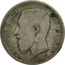 Coin, Belgium, Leopold II, Franc, 1867, F(12-15), Silver, KM:28.1