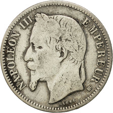 France, Napoleon III, Franc, 1868, Strasbourg, B+, Argent, Gadoury:463