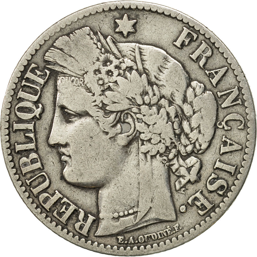 France, Cérès, 2 Francs, 1873, Paris, TB+, Argent, KM:817.1, Gadoury:530a
