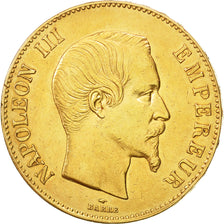 Moneda, Francia, Napoleon III, Napoléon III, 100 Francs, 1859, Paris, MBC, Oro