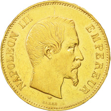 Francia, Napoleon III, 100 Francs, 1857, Paris, MBC, Oro, KM:786.1