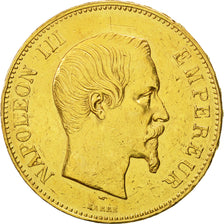 Moneda, Francia, Napoleon III, Napoléon III, 100 Francs, 1857, Paris, MBC, Oro