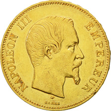 Moneda, Francia, Napoleon III, Napoléon III, 100 Francs, 1857, Paris, MBC, Oro