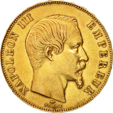 Moneta, Francia, Napoleon III, Napoléon III, 50 Francs, 1857, Paris, BB, Oro