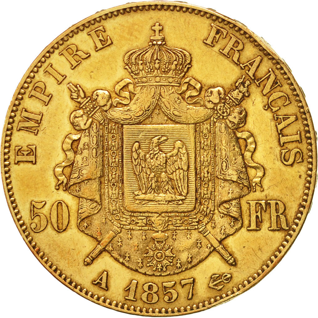 Monnaie, France, Napoleon III, Napoléon III, 50 Francs, 1857, Paris, TTB, Or