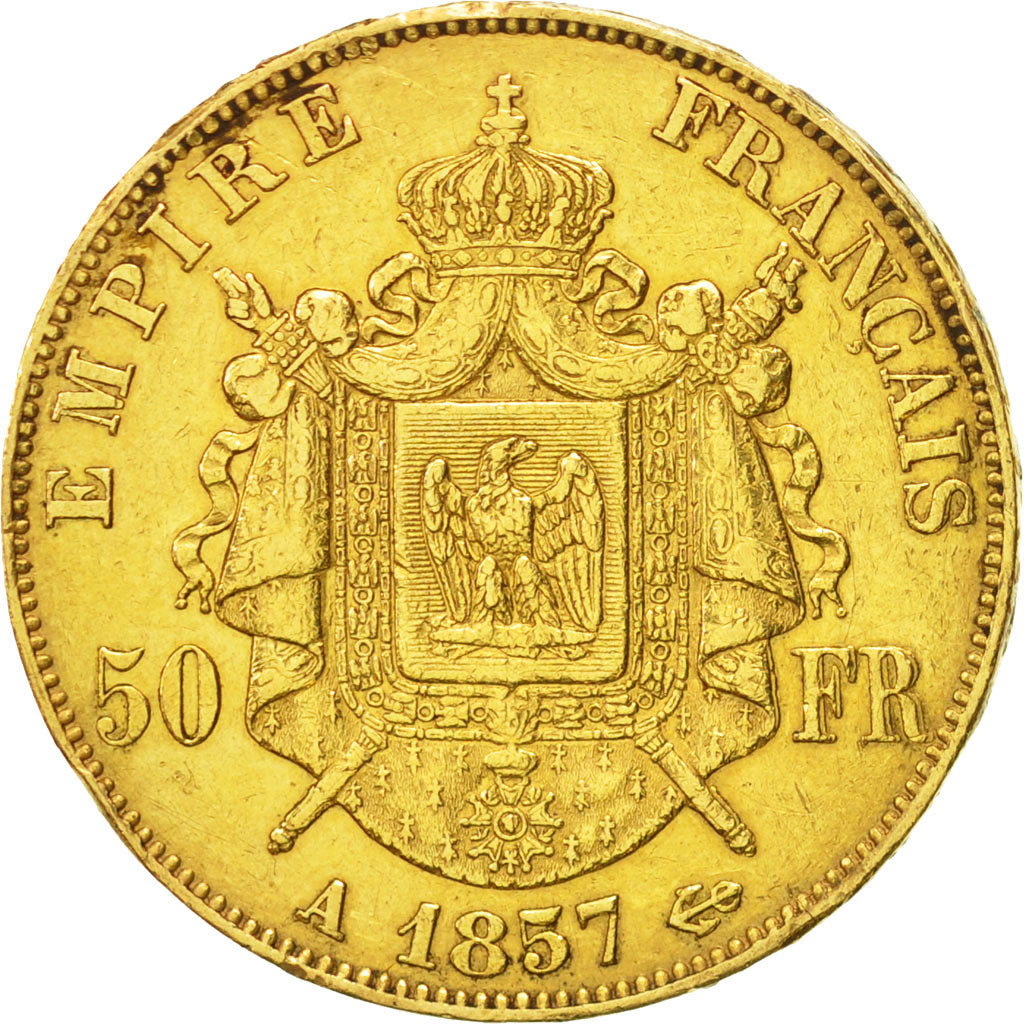 Coin, France, Napoleon III, Napoléon III, 50 Francs, 1857, Paris, VF(30-35)