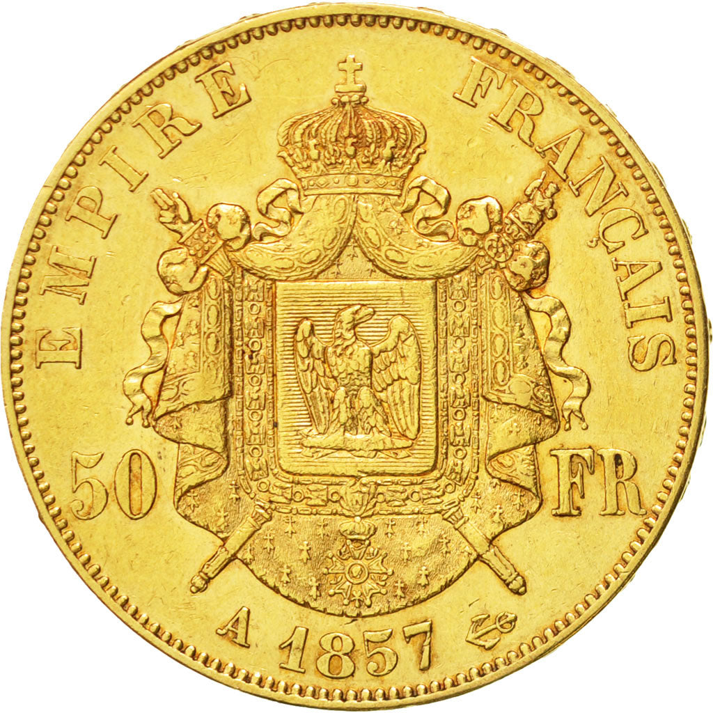 Coin, France, Napoleon III, Napoléon III, 50 Francs, 1857, Paris, EF(40-45)