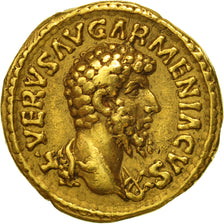 Coin, Lucius Verus, Aureus, Rome, graded, NGC, Ch VF, 5/5-2/5, Gold, RIC:498var