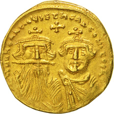 Coin, Heraclius 610-641, Solidus, Constantinople, AU(50-53), Gold, Sear:749