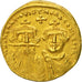 Coin, Heraclius 610-641, Solidus, Constantinople, AU(50-53), Gold, Sear:749