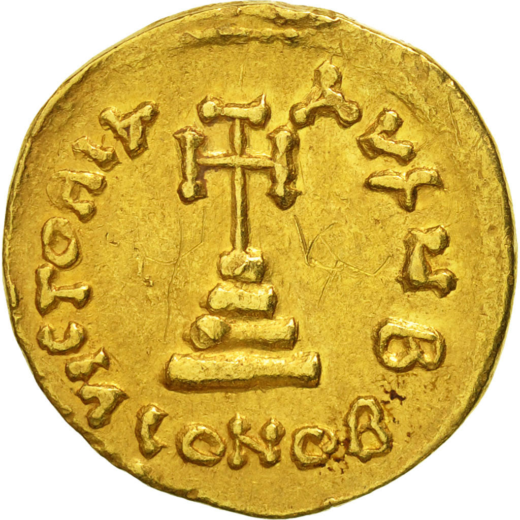 Coin, Heraclius 610-641, Solidus, Constantinople, AU(50-53), Gold, Sear:749